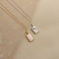 Pearl Locket Necklace Silver 18K Gold Plated
