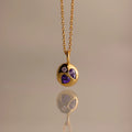 Alexandrite Mixed Shape Capsule Necklace Silver 18K Gold Plated