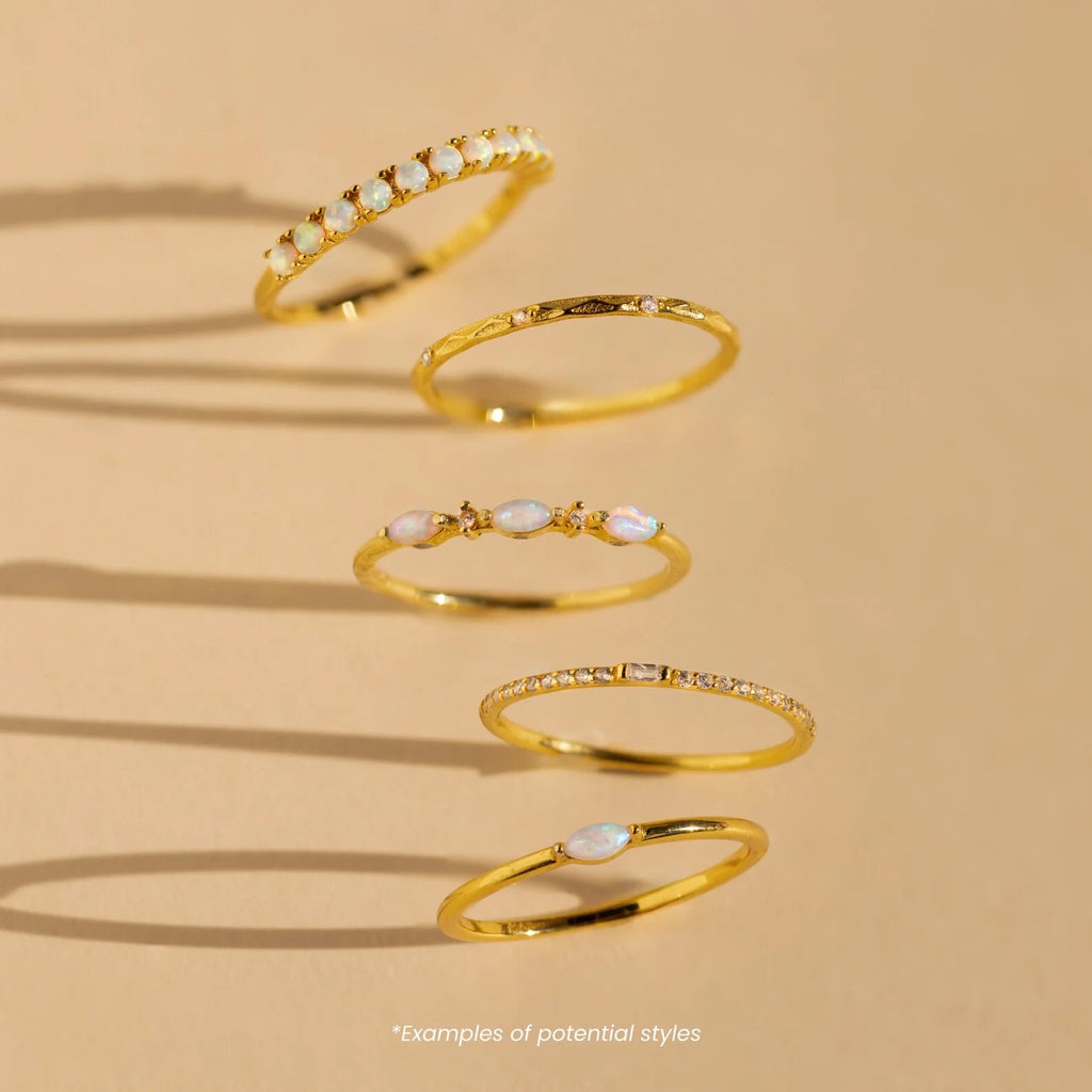 Mystery Ring Silver 18K Gold Plated