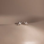 Lightning Bolt Studs Silver 18K Gold Plated
