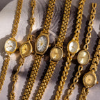 Heirloom Chain Link Timepiece Silver 18K Gold Plated