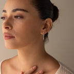 Diamond Chain Drop Earrings Silver 18K Gold Plated