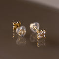 Heart & Flower Earring Backs Silver 18K Gold Plated