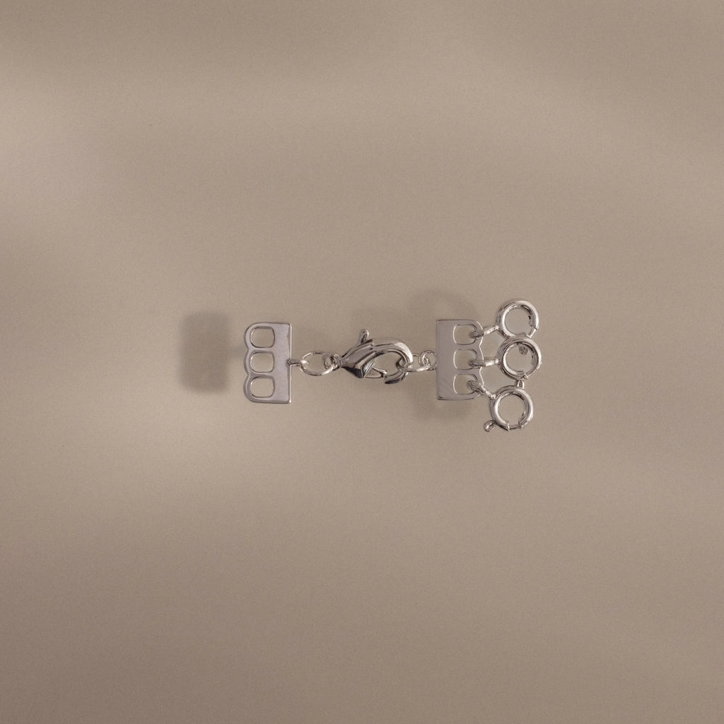 Triple Layering  Spring Rings Clasp Silver 18K Gold Plated