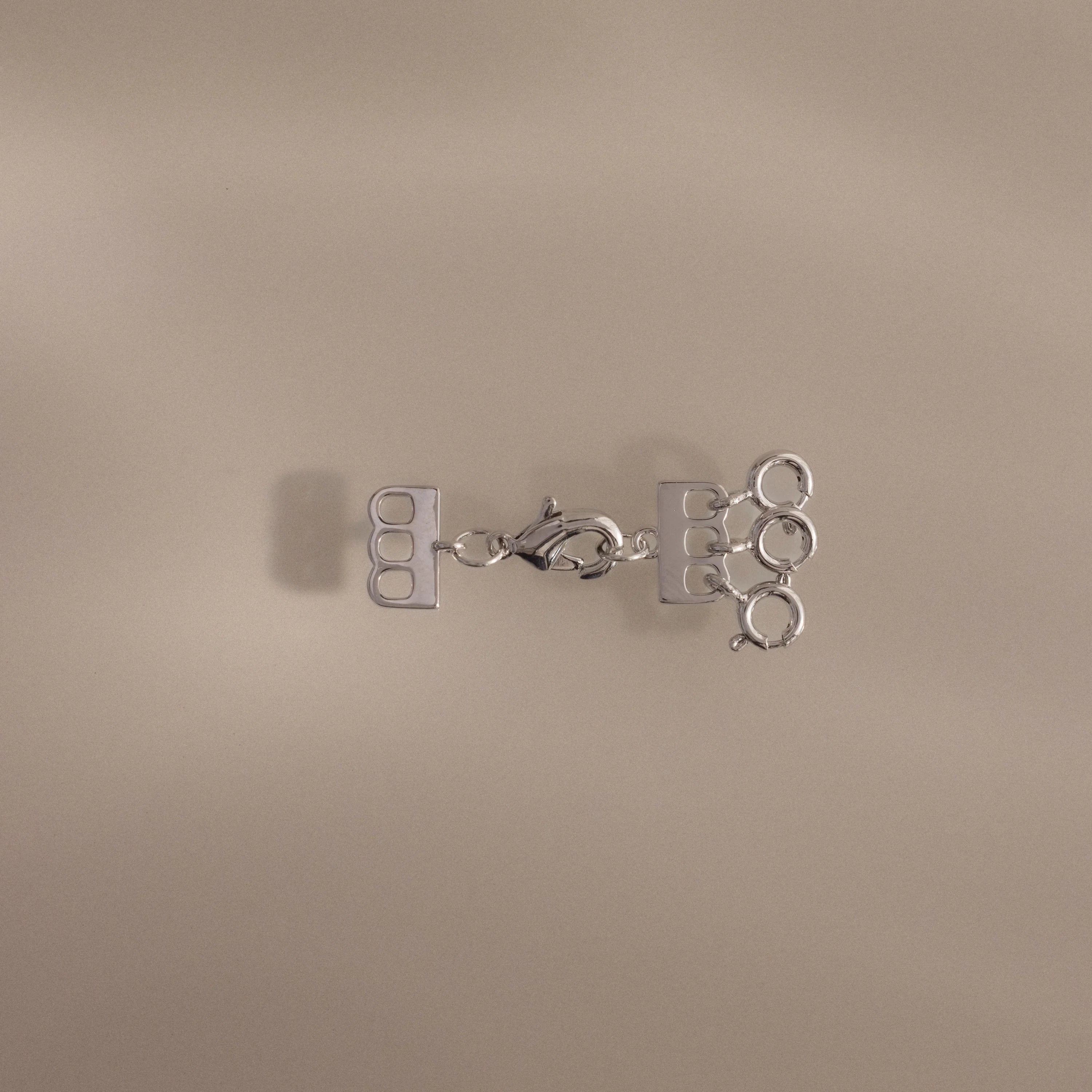 Triple Layering  Spring Rings Clasp Silver 18K Gold Plated