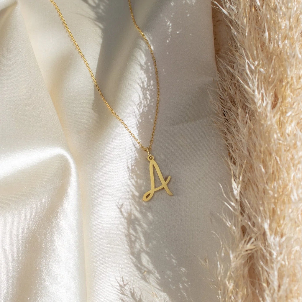 Nella Letter Necklace Silver 18K Gold Plated