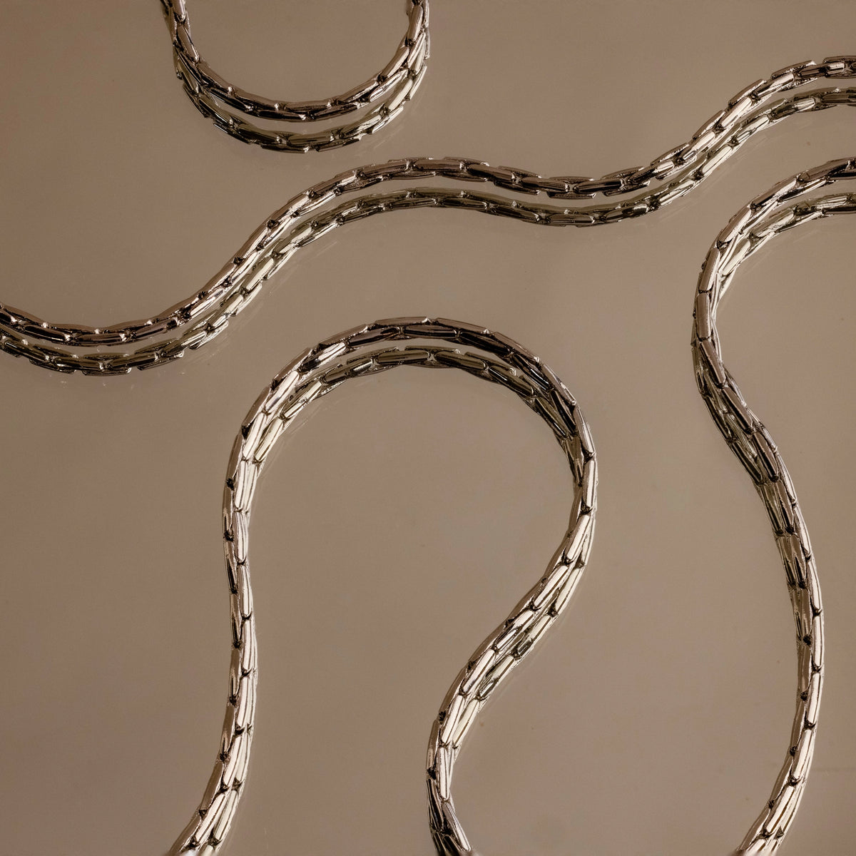 Bold Link Chain Necklace Silver 18K Gold Plated