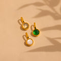 Signet Ruby Charm Silver 18K Gold Plated