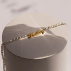 Mellow Pearl Name Necklace Silver 18K Gold Plated