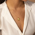 Eliza Oval Locket Necklace Silver 18K Gold Plated
