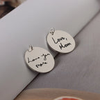 Custom Handwriting Charm Silver 18K Gold Plated