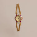 Duo Chain Ruby Timepiece Silver 18K Gold Plated