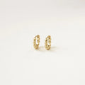 Dainty Sphere Beaded Huggies Silver 18K Gold Plated