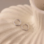 8mm Dainty Huggies Silver 18K Gold Plated