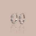 Diamond Cluster Huggies Silver 18K Gold Plated