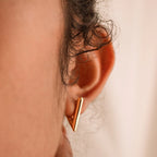 Triangle Huggies Silver 18K Gold Plated
