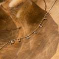 Apollo Letter Name Necklace Silver 18K Gold Plated