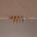 Beaded Hoops Silver 18K Gold Plated