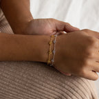 Flower Child Bracelet Silver 18K Gold Plated