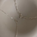 Dainty Link Chain Necklace Silver 18K Gold Plated