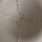 Dainty Link Chain Necklace Silver 18K Gold Plated