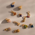 Topaz Citrus Charm Silver 18K Gold Plated