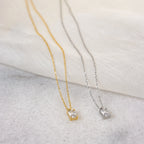 Sage Diamond Necklace Silver 18K Gold Plated