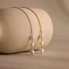 Pearl Cascade Necklace Silver 18K Gold Plated