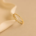 Diamond Station Ring Silver 18K Gold Plated