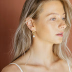 Rebecca Pearl Drop Earrings Silver 18K Gold Plated