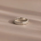 Organic Fingerprint Band Silver 18K Gold Plated