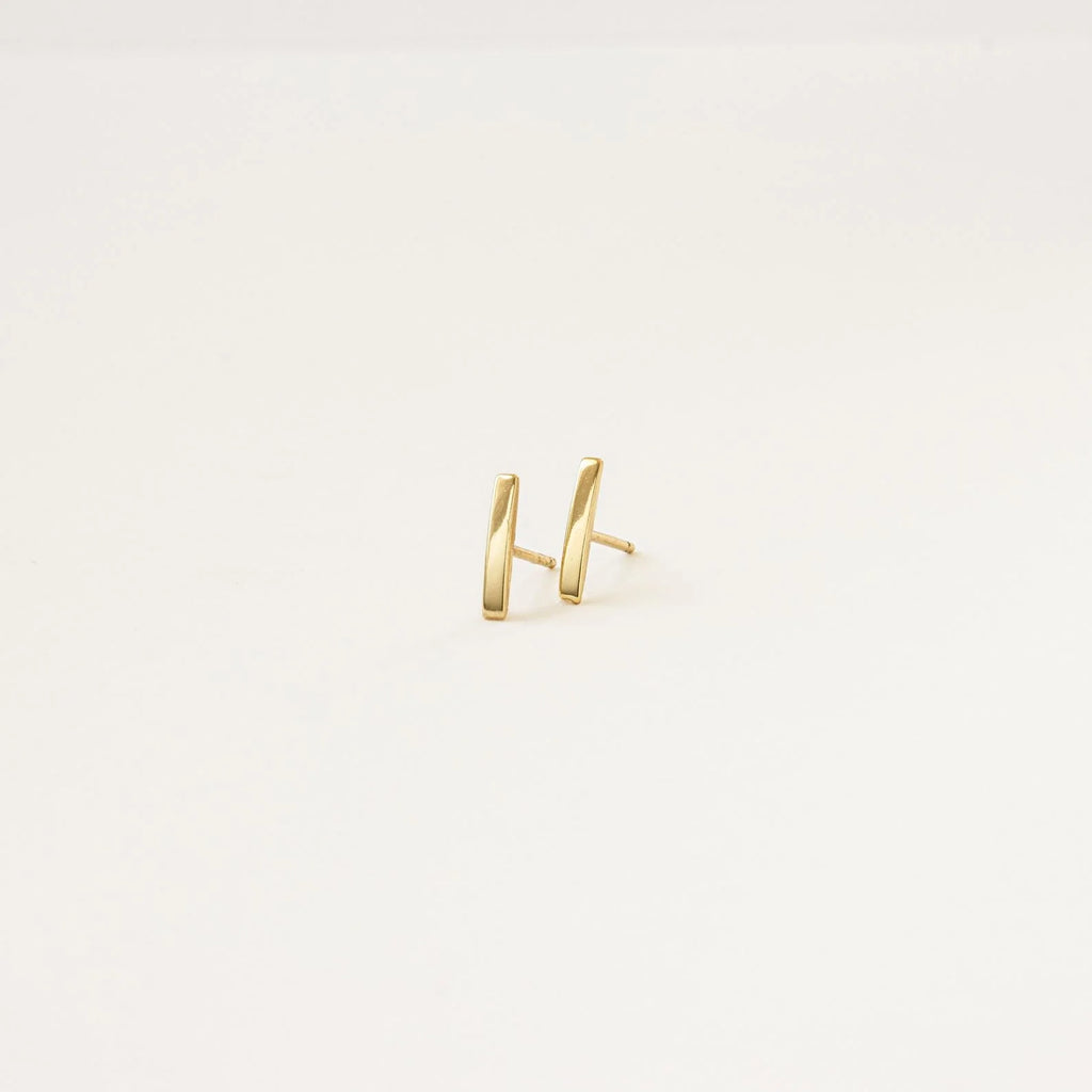Dainty Bar Studs Silver 18K Gold Plated