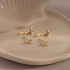 Butterfly Ear Jackets Silver 18K Gold Plated