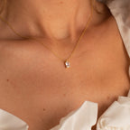 Sage Diamond Necklace Silver 18K Gold Plated