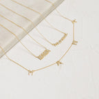 Mama Script Necklace Silver 18K Gold Plated
