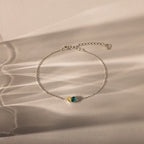 Toi et Moi Teardrop Heart Bracelet Silver 18K Gold Plated