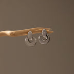 Eclipse Dome Studs Silver 18K Gold Plated