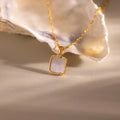 Serenity Mother of Pearl Necklace Silver 18K Gold Plated