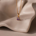 Alexandrite Flower Necklace Silver 18K Gold Plated