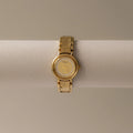 Vintage Raymond Weil Swiss Pave Gold Watch Silver 18K Gold Plated