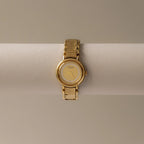Vintage Raymond Weil Swiss Pave Gold Watch Silver 18K Gold Plated