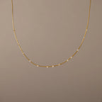 Sprinkle Diamond Necklace Silver 18K Gold Plated