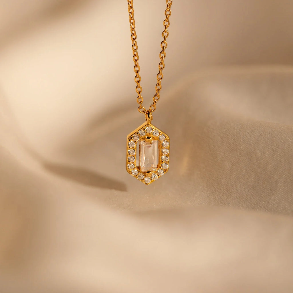Daydreamer Diamond Necklace Silver 18K Gold Plated