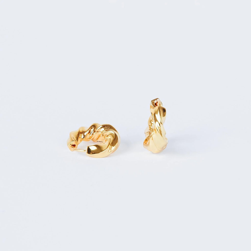 Diana Hoops Silver 18K Gold Plated