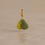 Emerald Avocado Charm Silver 18K Gold Plated