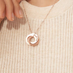 Interlocking Family Necklace Silver 18K Gold Plated