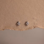 Diamond Geometric Studs Silver 18K Gold Plated