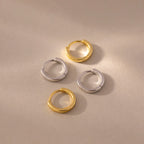 7mm Dainty Huggies Silver 18K Gold Plated