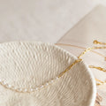 Pearl & Paperclip Chain Necklace Silver 18K Gold Plated