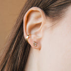 Arya Petal Studs Silver 18K Gold Plated